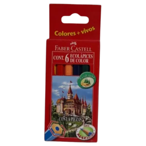 LAPICES DE COLORES 6un FABER CASTEL ECOLAPIZ