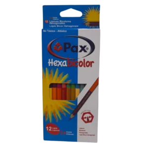 LAPICES PAX HEXACOLOR BICOLOR 12=24L