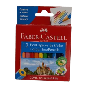 LAPICES de COLORES 12un FABER ECOLAPIZ