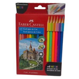 LAPICES FABER COLORES +NEON  12+6L