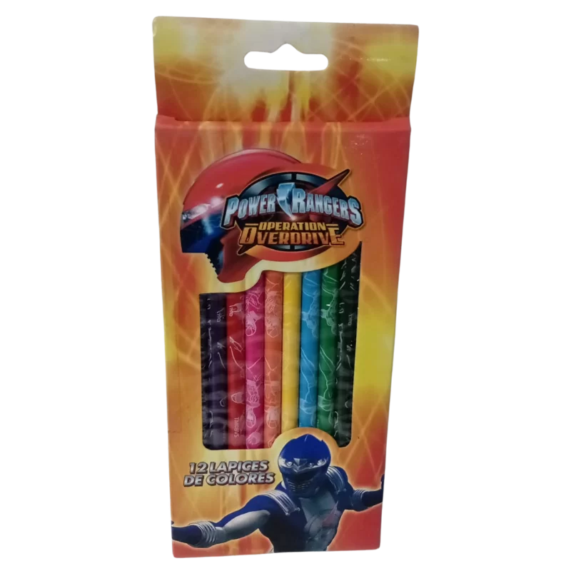 LAPICES de COLORES LICENCIA 12COL POWER RANGERS