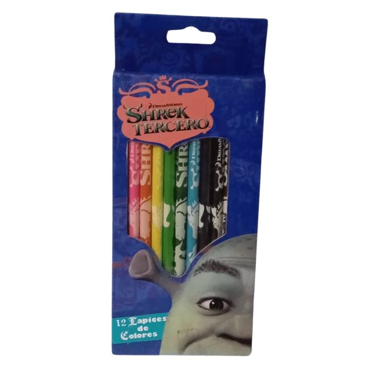 LAPICES de COLORES LICENCIA 12COL SHREK TERCERO