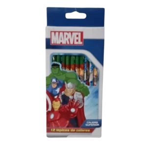 LAPICES de COLORES 12L LICENCIA MARVEL