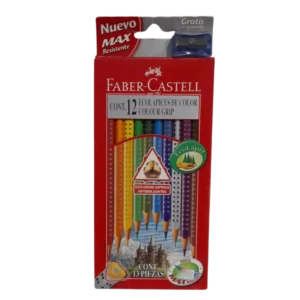 LAPICES de COLORES 12 FABER GRIP