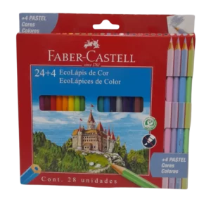 LAPICES FABER COLOR +PASTEL 24+4L
