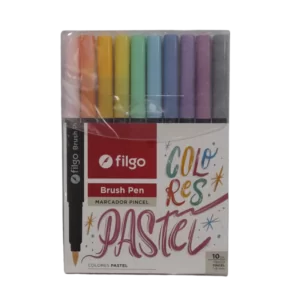 MARCADOR FILGO PASTEL PINCEL 10COL
