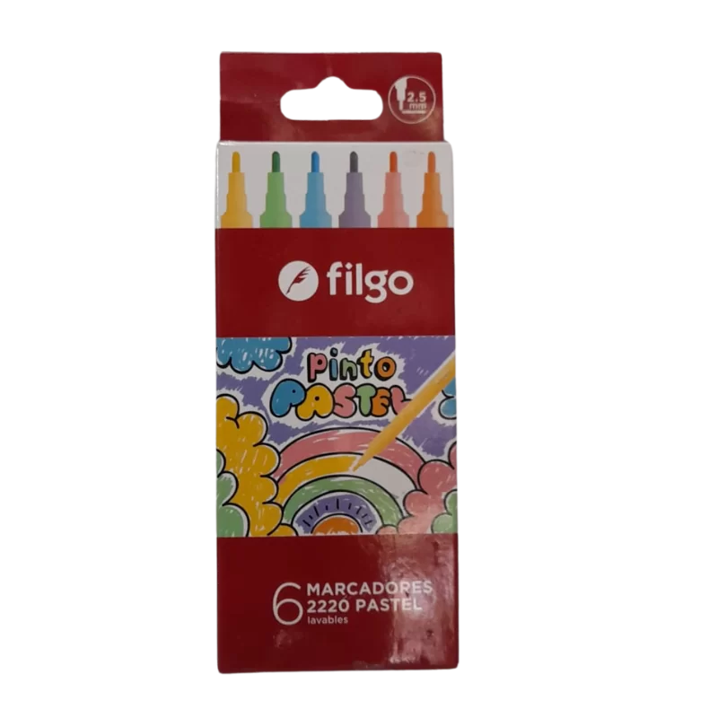 MARCADOR FILGO PASTEL 6COL