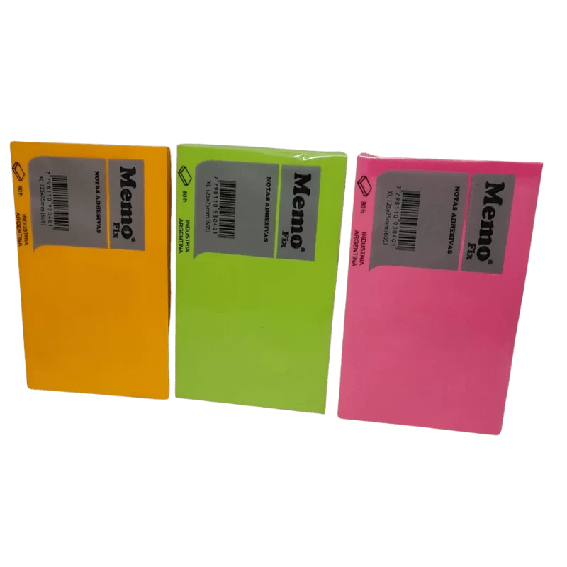 NOTAS ADHESIVAS MEMO FIX NEON.