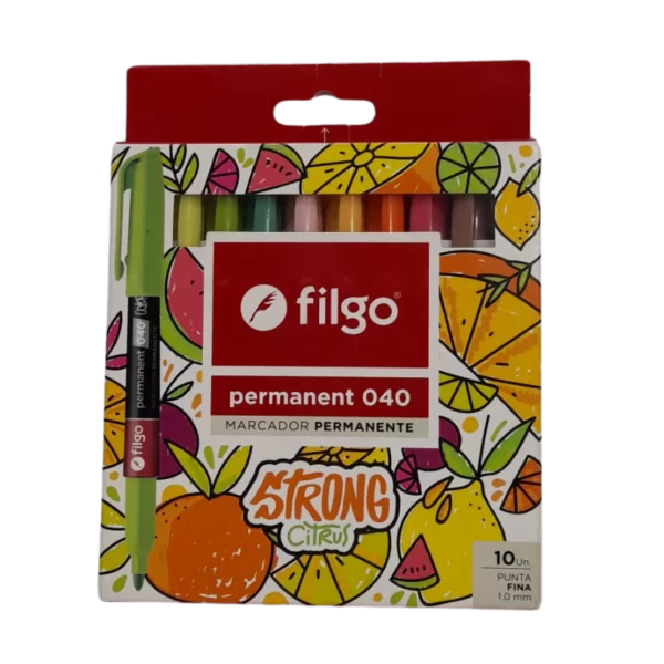 MARCADOR FILGO PERMANENTE STRONG CITRUS 10COL