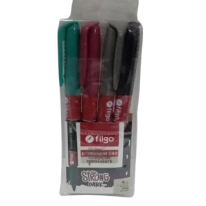 MARCADOR FILGO PERMANENTE STRONG DARK 4COL