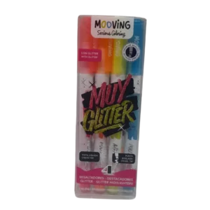 MARCADOR MOOVING GLITTER RESALT. 10COL