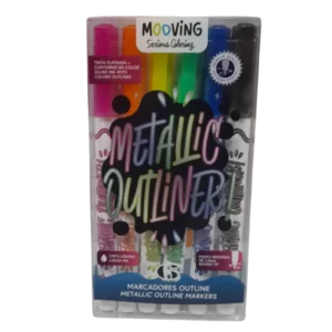 MARCADOR MOOVING METALLIC OUTLINER COLOR 6COL