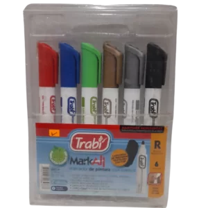 MARCADOR TRABI MARKAL PINTURA PERMANENTE 6COL
