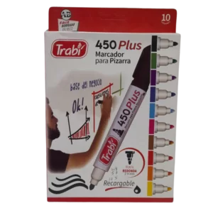 MARCADOR TRABI P/PIZARRA 450 10COL
