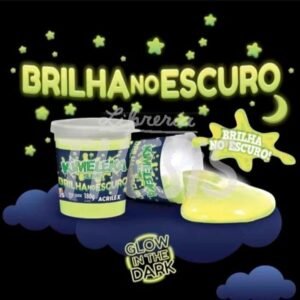 Slime acrilex Kimeleka 180g glow in the dark