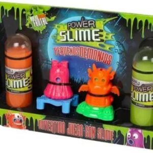 Slime power turbo 120g fluo c/2 muñecos